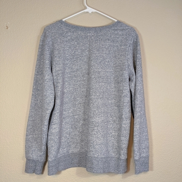 Lace Shoulder Heather Grey Relaxed Vintage Style NWOT - Picture 4 of 4